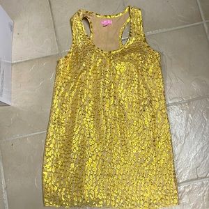 Lily Pulitzer Gold Party Dress